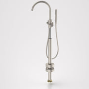 Caroma Liano II Freestanding Bath Filler with Hand Shower - Trim Kit, Brushed Nickel