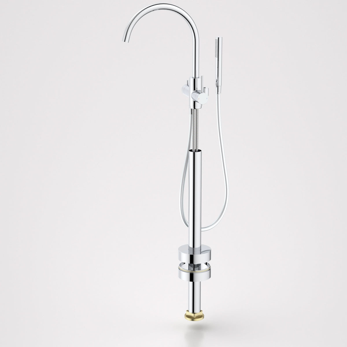 Caroma Liano II Freestanding Bath Filler with Hand Shower - Trim Kit, Chrome