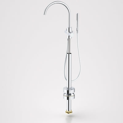 Caroma Liano II Freestanding Bath Filler with Hand Shower - Trim Kit, Chrome