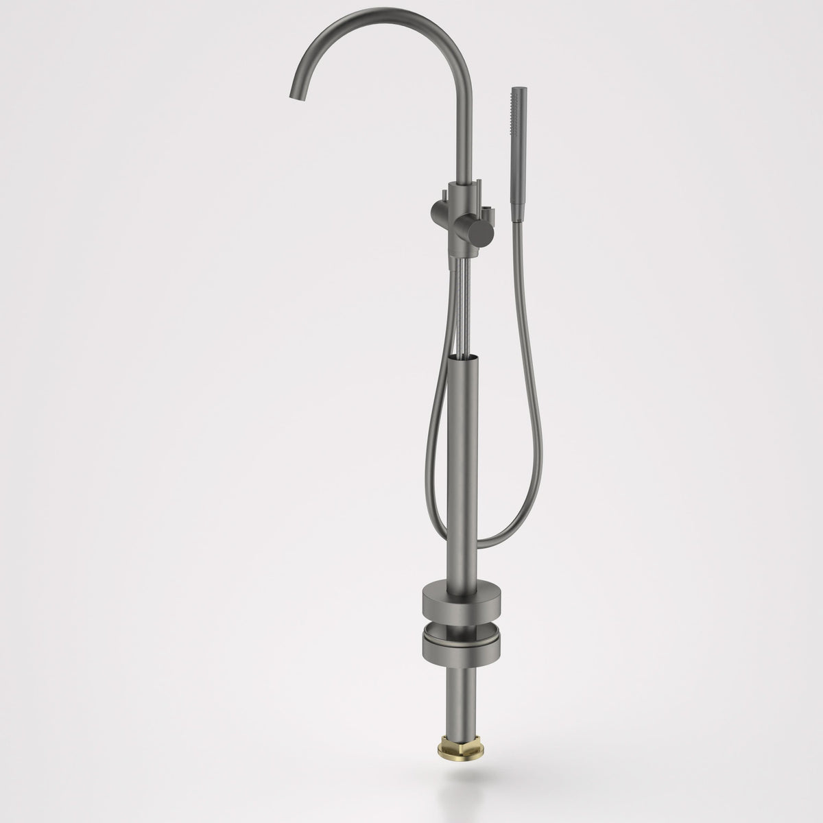Caroma Liano II Freestanding Bath Filler with Hand Shower - Trim Kit, Gunmetal