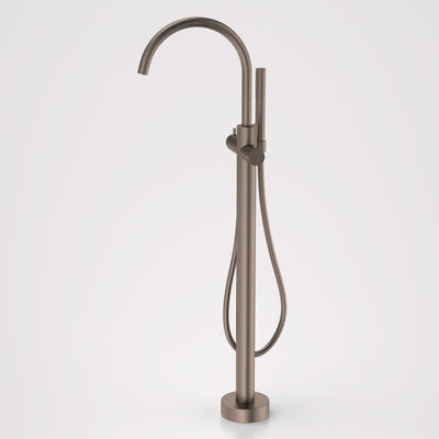 Caroma Liano II Freestanding Bath Filler with Hand Shower - Sales Kit, Brushed Bronze