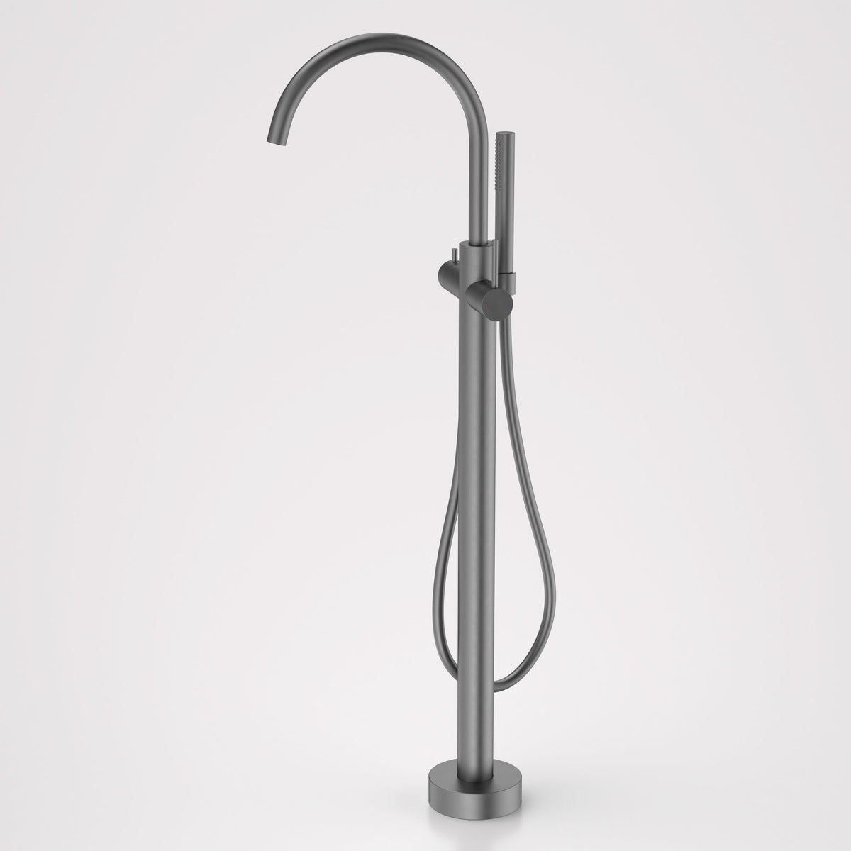 Caroma Liano II Freestanding Bath Filler with Hand Shower - Sales Kit, Gunmetal