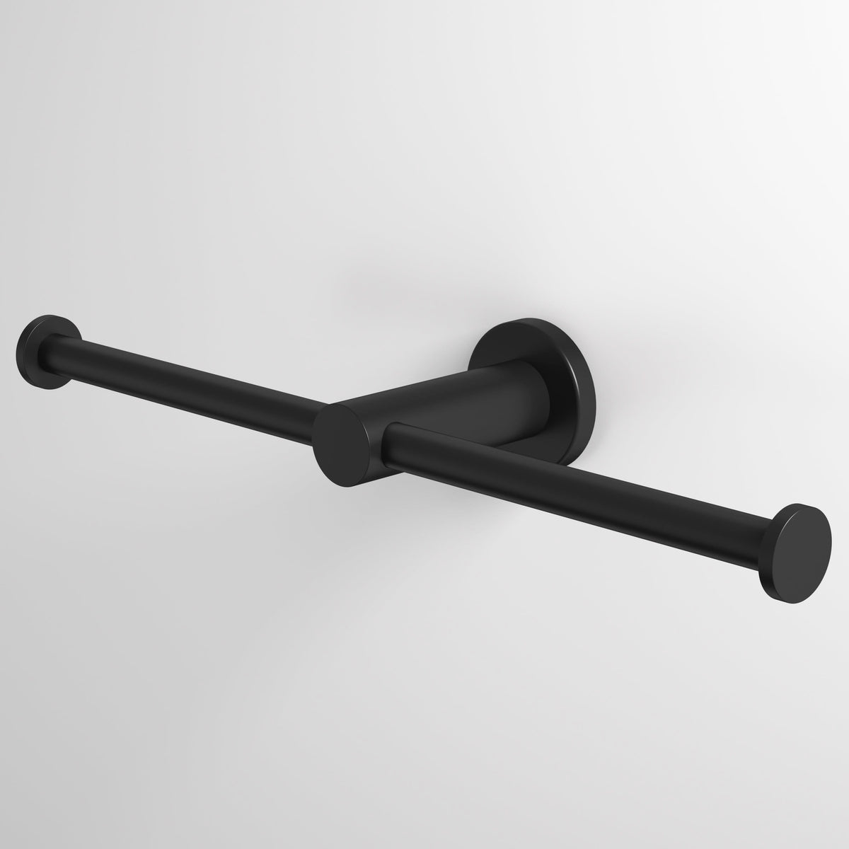 Caroma Liano II Double Toilet Roll Holder, Matte Black
