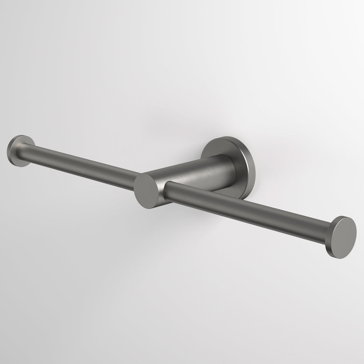 Caroma Liano II Double Toilet Roll Holder, Gunmetal