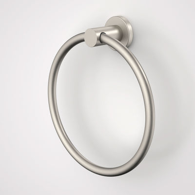 Caroma Liano II Towel Ring, Brushed Nickel
