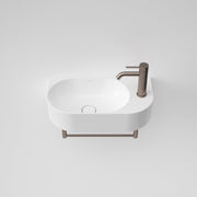 Caroma Liano II Hand Wall Basin Integrated Towel Rail, Brushed Bronze
