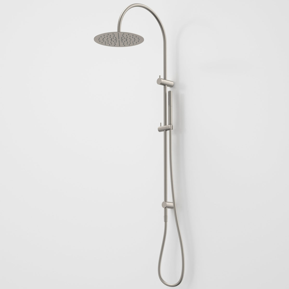 Caroma Liano II Rail Shower with Overhead, Brushed Nickel