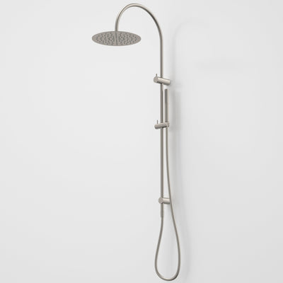 Caroma Liano II Rail Shower with Overhead, Brushed Nickel