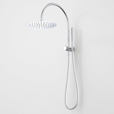 Caroma Liano II Compact Twin Shower with Overhead, Chrome