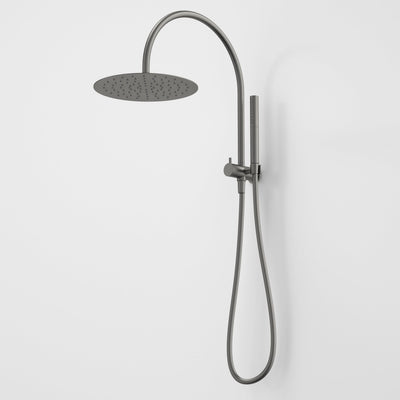 Caroma Liano II Compact Twin Shower with Overhead, Gunmetal