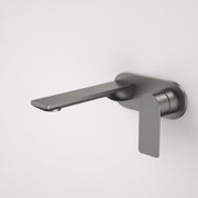 Caroma Urbane II 180mm Wall Basin / Bath Mixer - Round Cover Plate - Sales Kit, Gunmetal