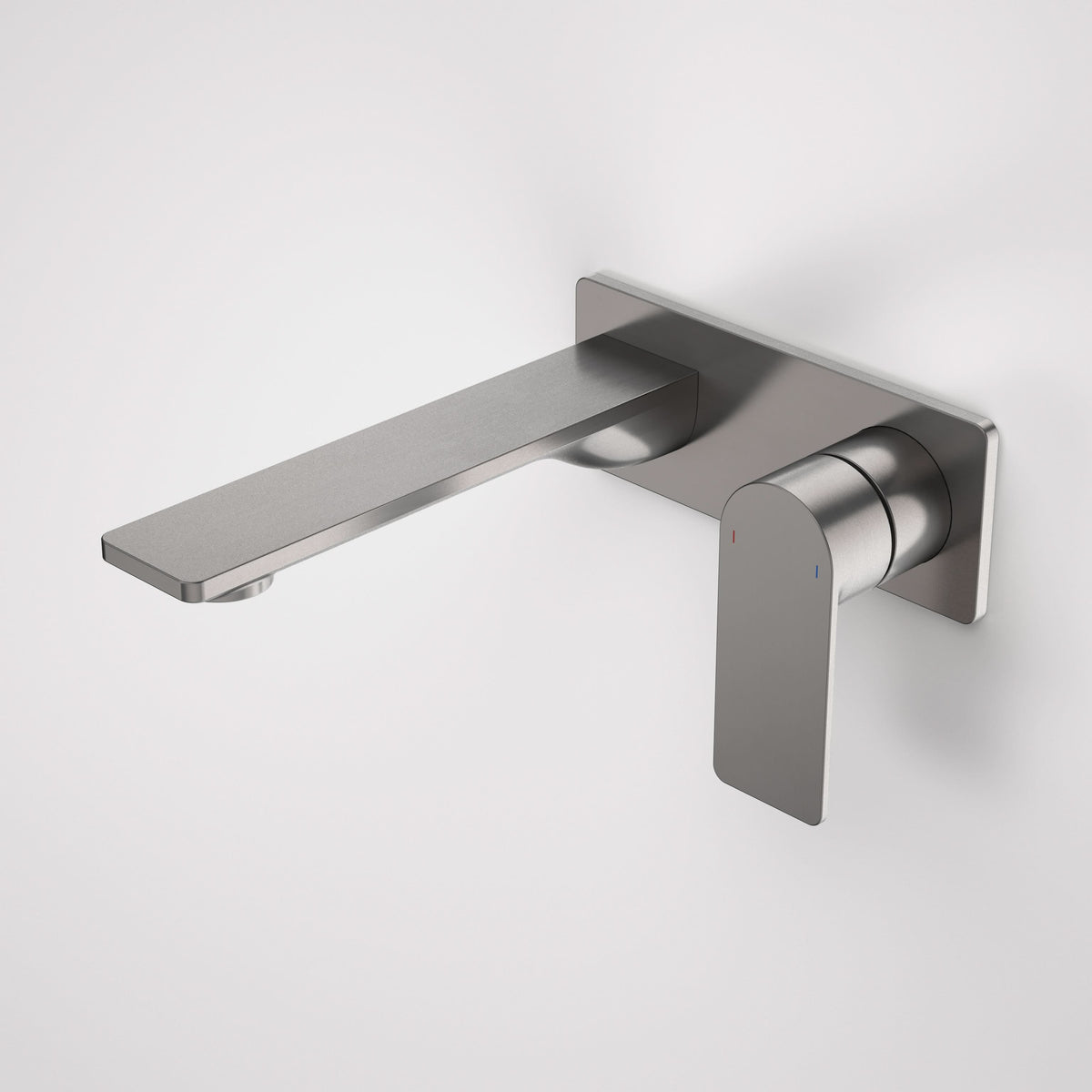 Caroma Urbane II 180mm Wall Basin / Bath Mixer - Rectangular Cover Plate - Sales Kit, Gunmetal