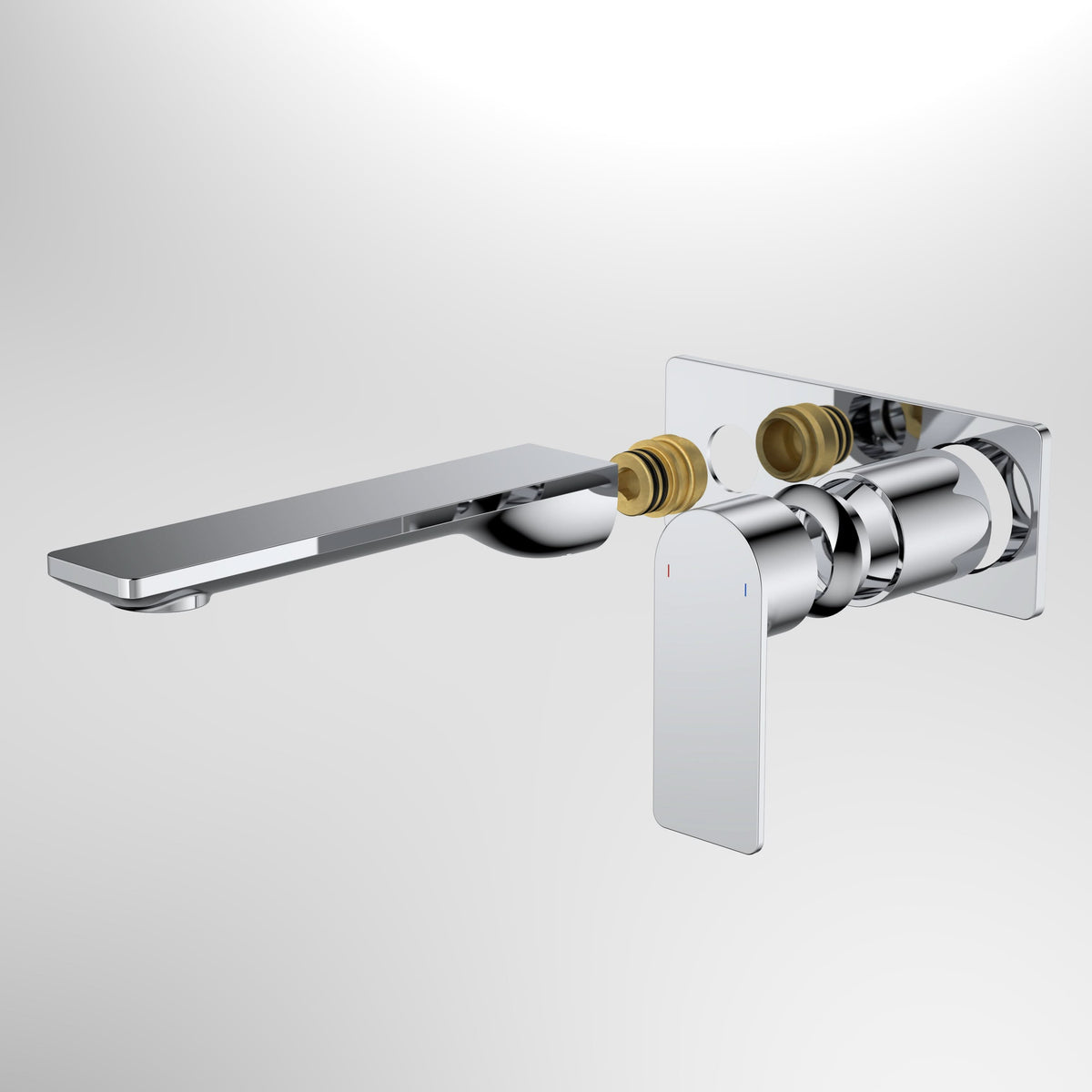 Caroma Urbane II 180mm Wall Basin / Bath Trim Kit - Rectangular Cover Plate, Chrome