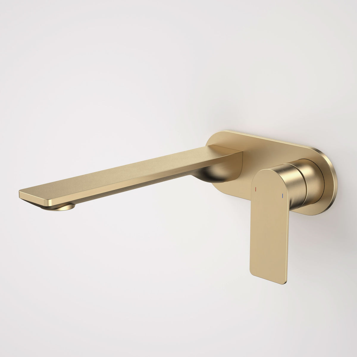 Caroma Urbane II 220mm Wall Basin / Bath Mixer - Round Cover Plate - Sales Kit - Lead Free, Brushed Brass