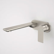 Caroma Urbane II 220mm Wall Basin / Bath Mixer - Round Cover Plate - Sales Kit - Lead Free, Brushed Nickel