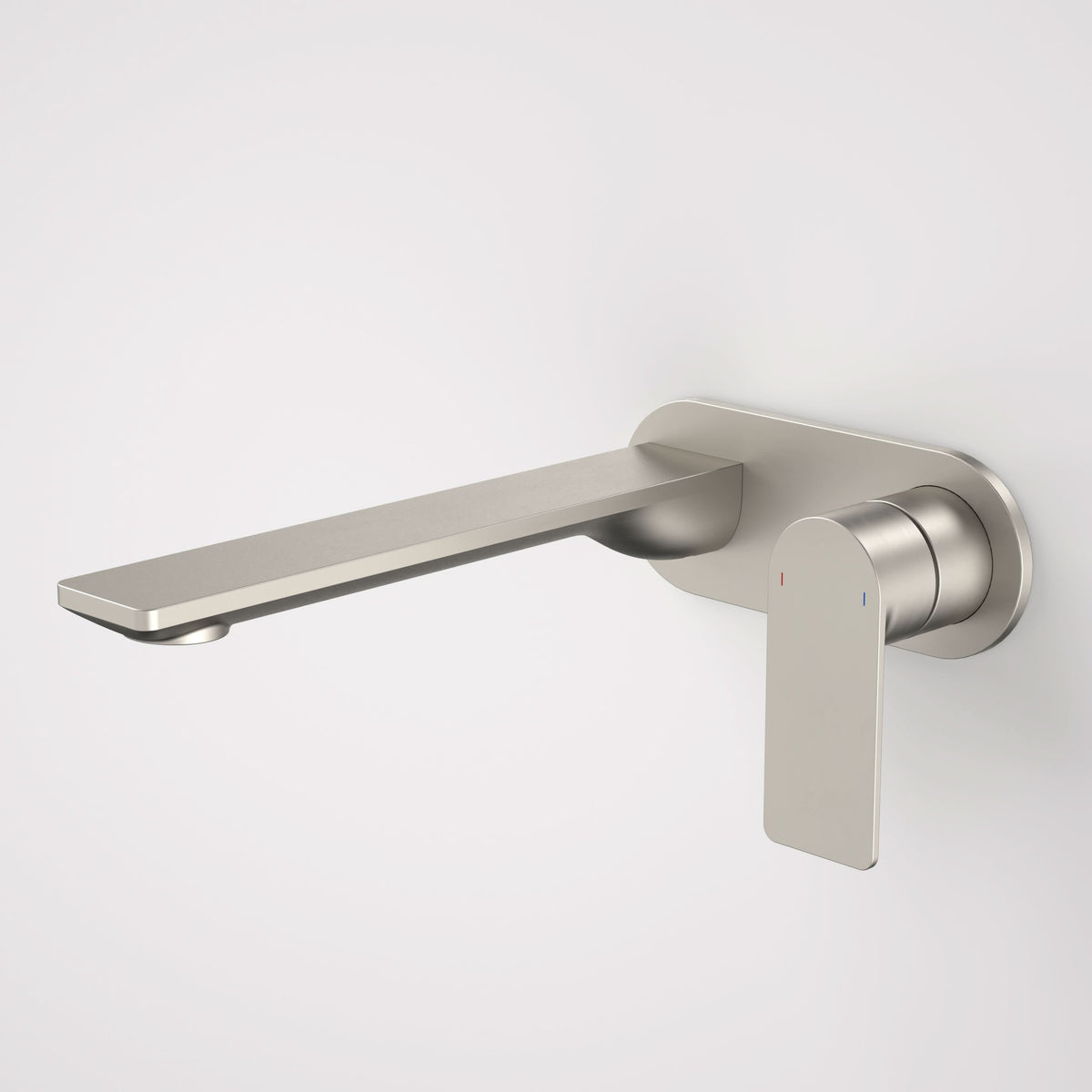 Caroma Urbane II 220mm Wall Basin / Bath Mixer - Round Cover Plate - Sales Kit - Lead Free, Brushed Nickel