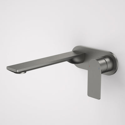 Caroma Urbane II 220mm Wall Basin / Bath Mixer - Round Cover Plate - Sales Kit - Lead Free, Gunmetal