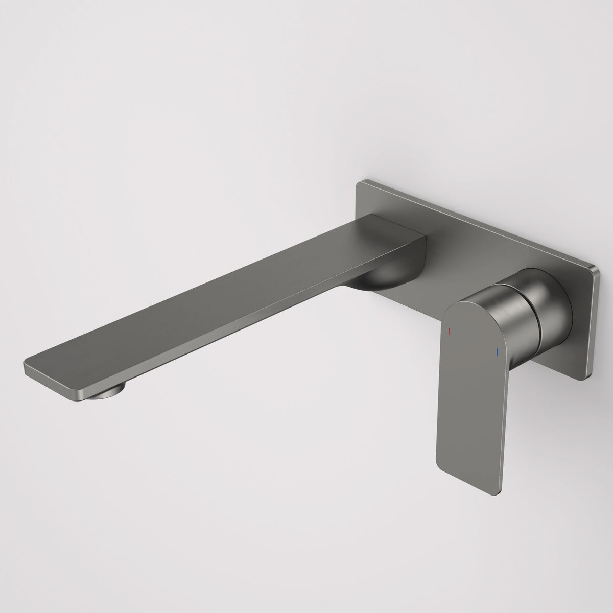 Caroma Urbane II 220mm Wall Basin / Bath Mixer - Rectangular Cover Plate - Sales Kit, Gunmetal