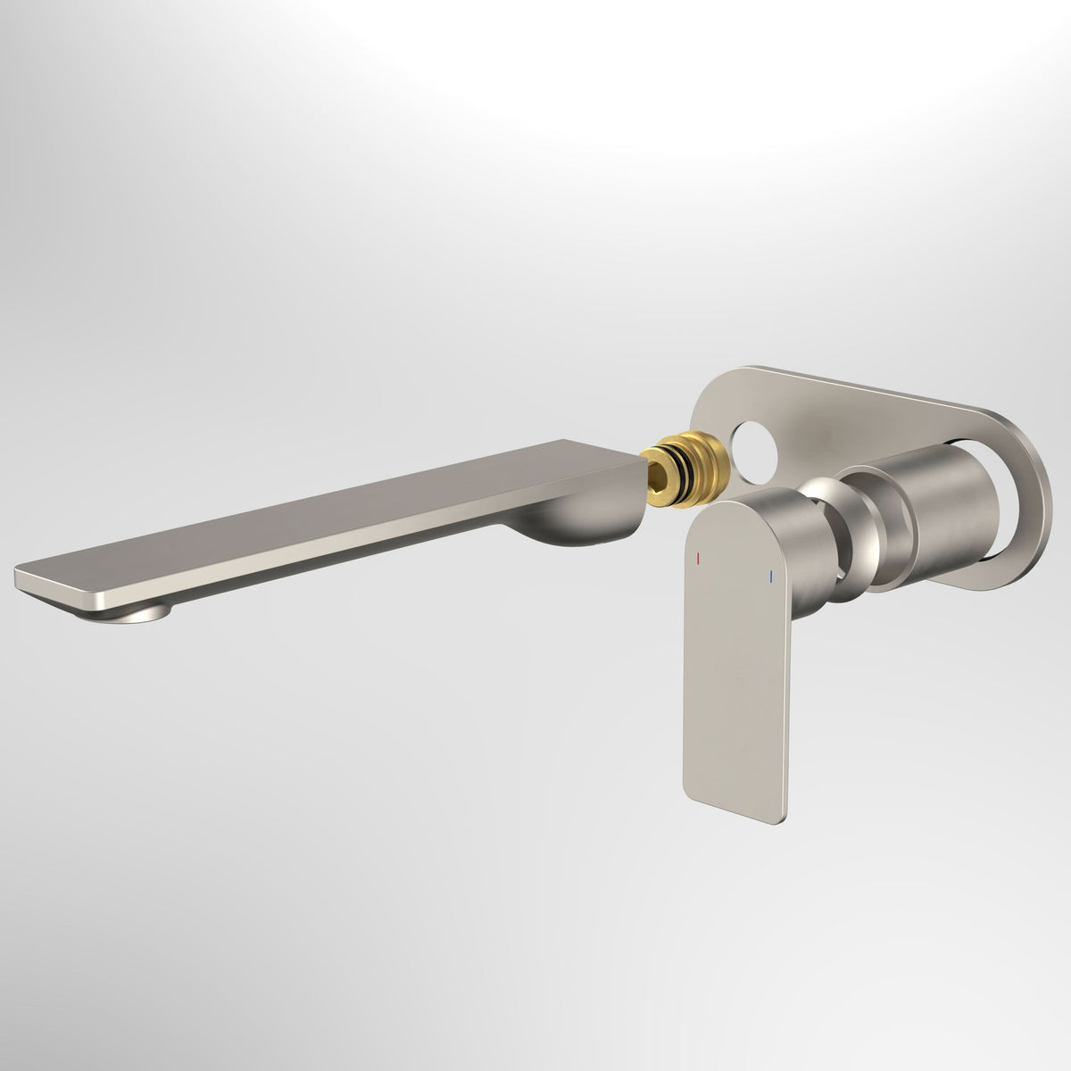 Caroma Urbane II 220mm Wall Basin/Bath Trim Kit, Brushed Nickel | Ideal Bathroom Centre