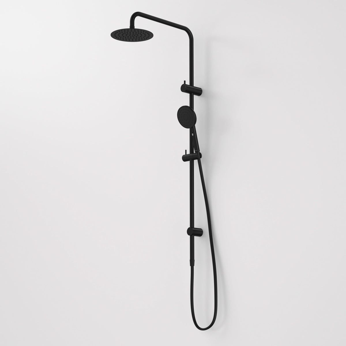 Caroma Urbane II Rail Shower with 200mm Overhead, Matte Black