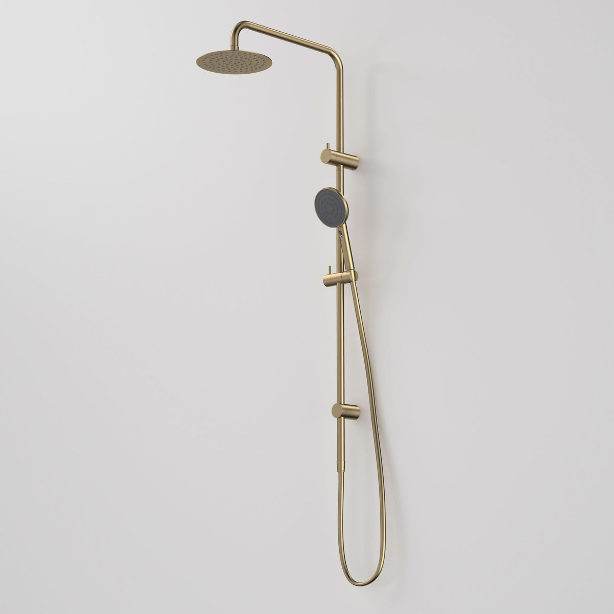 Caroma Urbane II Rail Shower with 200mm Overhead, Brushed Brass