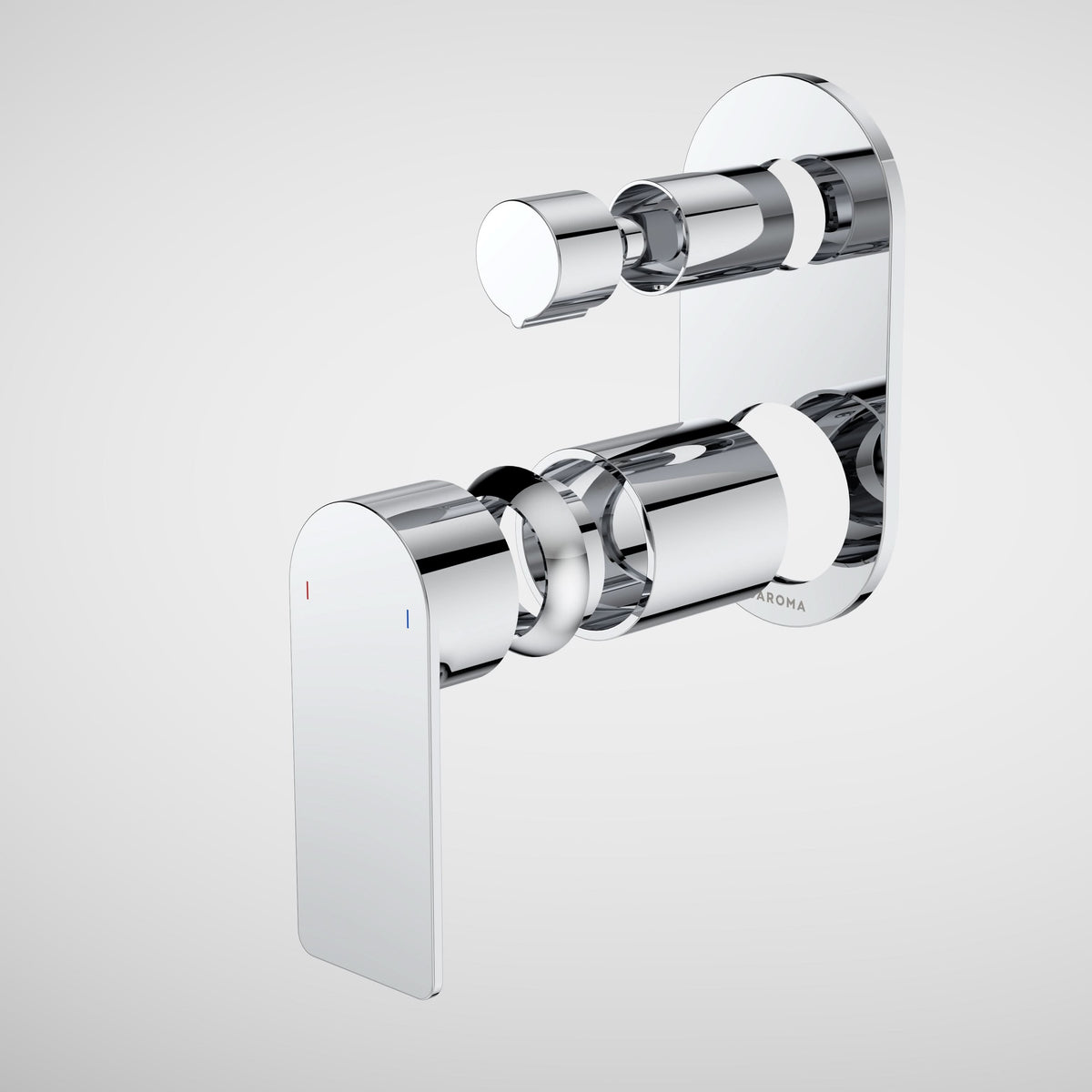 Caroma Urbane II Bath / Shower Mixer With Diverter Trim Kit - Round Cover Plate, Chrome