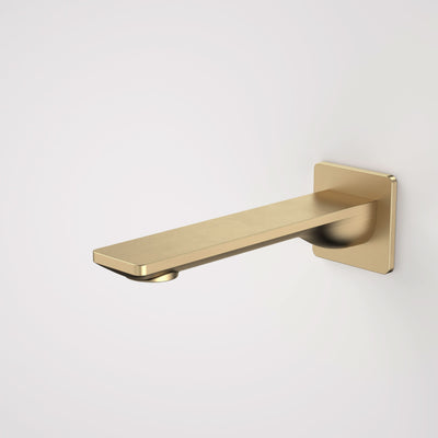 Caroma Urbane II 180mm Basin / Bath Outlet - Square Cover Plate, Brushed Brass