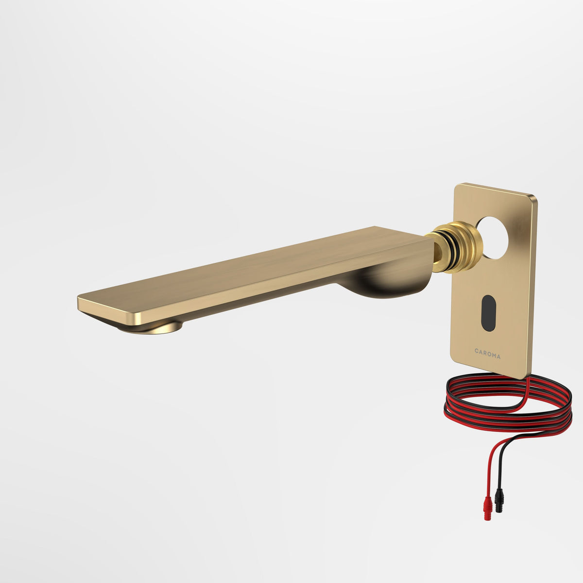 Caroma Urbane II Sensor 180mm Wall Outlet Tap - Trim Only, Brushed Brass