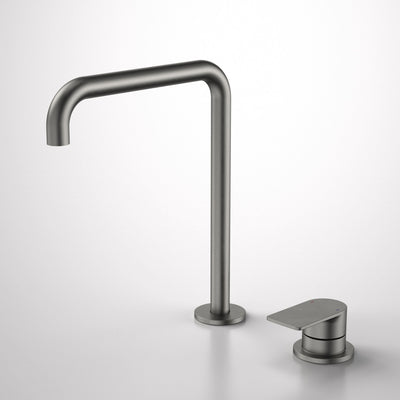 Caroma Urbane II Hob Basin/Sink Mixer Set 210mm - Gunmetal - Lead Free, Gun Metal Grey