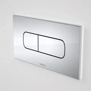 Caroma Invisi Series II Oval Dual Flush Plate & Buttons (Metal) | Satin Chrome