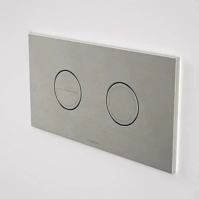Caroma Invisi Series II Round Dual Flush Plate & Buttons (Metal) | Brushed Nickel