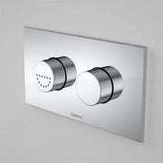 Caroma Invisi Series II Round Dual Flush Plate & Raised Care Buttons (Plastic) | Chrome
