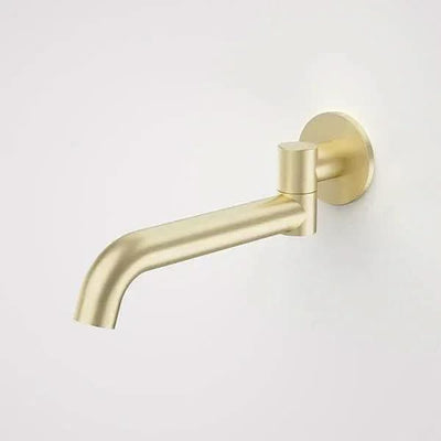 Caroma Liano II 220mm Bath Swivel Outlet (Round Cover Plate), Brushed Brass