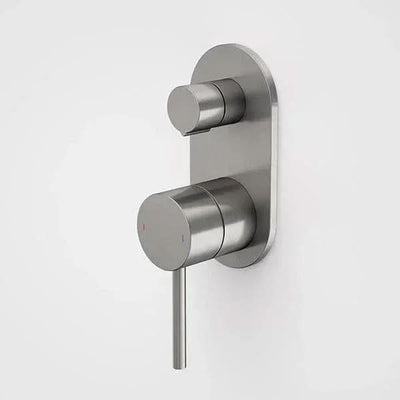 Caroma Liano II Bath / Shower Mixer With Diverter (Round Cover Plate), Gunmetal