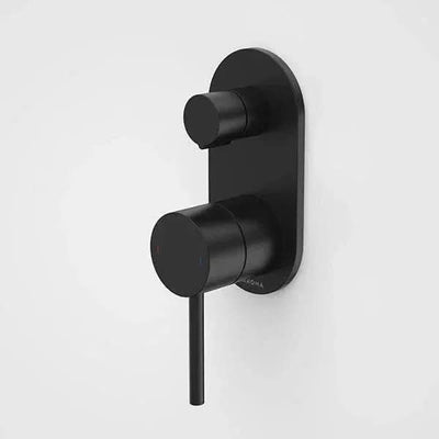 Caroma Liano II Bath / Shower Mixer With Diverter (Round Cover Plate), Matte Black