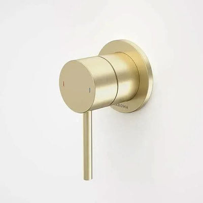 Caroma Liano II Bath / Shower Mixer (Round Cover Plate), Brushed Brass