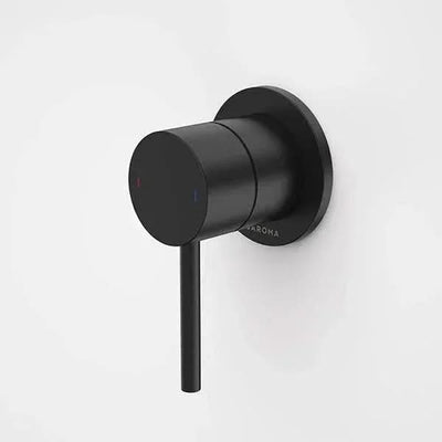 Caroma Liano II Bath / Shower Mixer (Round Cover Plate), Matte Black