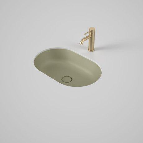 Caroma Liano II Pill 580mm Under/Over Counter Basin | Matte Green