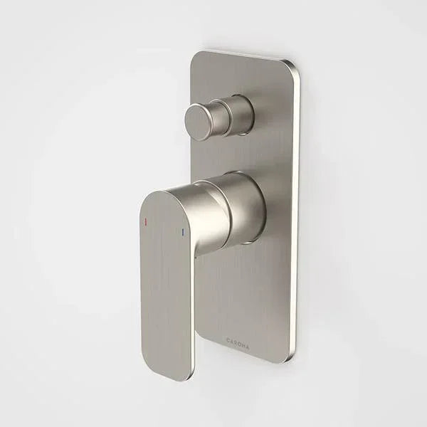Caroma Luna Bath/Shower Diverter Mixer | Brushed Nickel