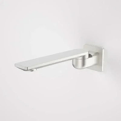 Caroma Urbane II 220mm Bath Swivel Outlet - Square Cover Plate, Brushed Nickel