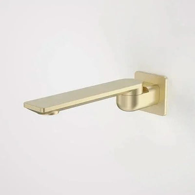 Caroma Urbane II 220mm Bath Swivel Outlet - Square Cover Plate, Brushed Brass