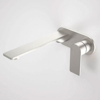 Caroma Urbane II 220mm Wall Basin/ Bath Mixer-Round Cover Plate | Brushed Nickel