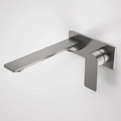 Caroma Urbane II 220mm Wall Basin/ Bath Mixer-Square Cover Plate | Gun Metal