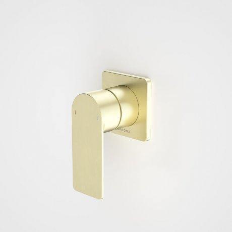 Caroma Urbane II Bath/ Shower Mixer-Square Cover Plate | Brushed Brass