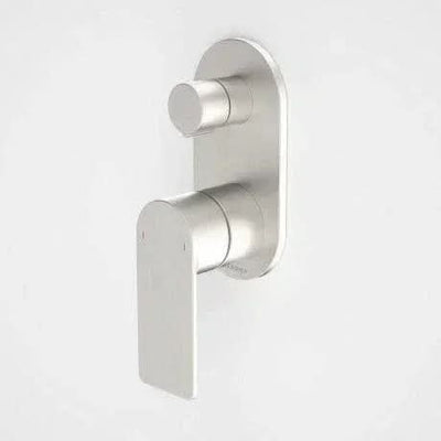 Caroma Urbane II Bath / Shower Mixer With Diverter - Round Cover Plate, Brushed Nickel