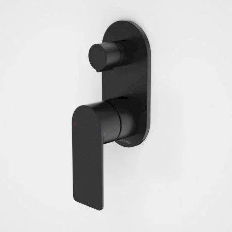 Caroma Urbane II Bath/ Shower Mixer With Diverter-Oval Cover Plate | Matte Black