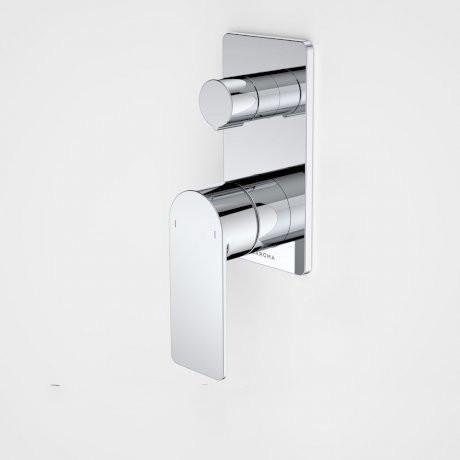 Caroma Urbane II Bath/ Shower Mixer With Diverter-Retangular Cover Plate | Chrome