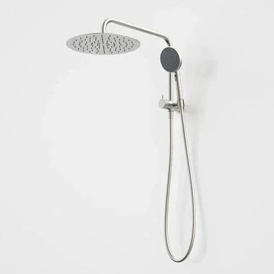 Caroma Urbane II Compact Twin Shower, Brushed Nickel