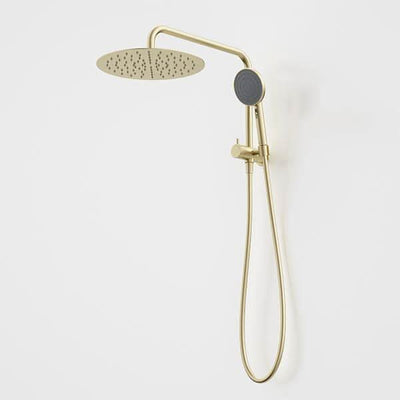 Caroma Urbane II Compact Twin Shower, Brushed Brass