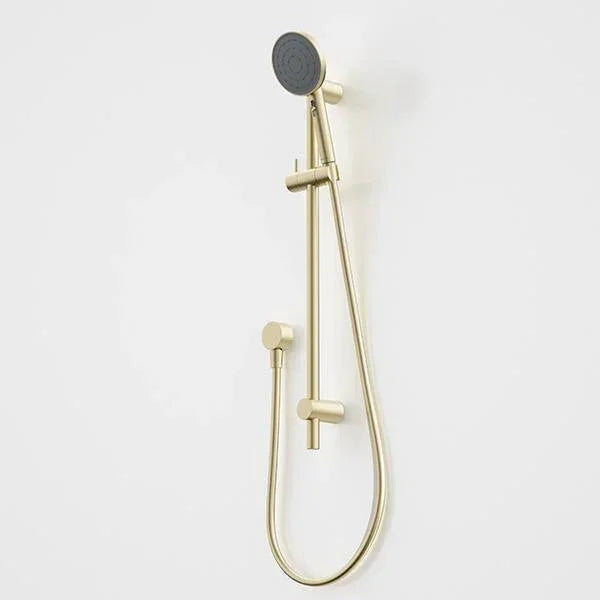 Caroma Urbane II Round Shower On Rail | Brushed Brass